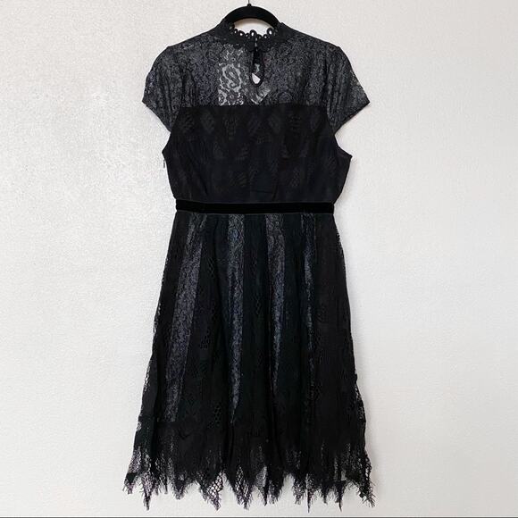 Foxiedox Maisie Lace & Velvet Cocktail Dress Size 6 - Picture 14 of 15